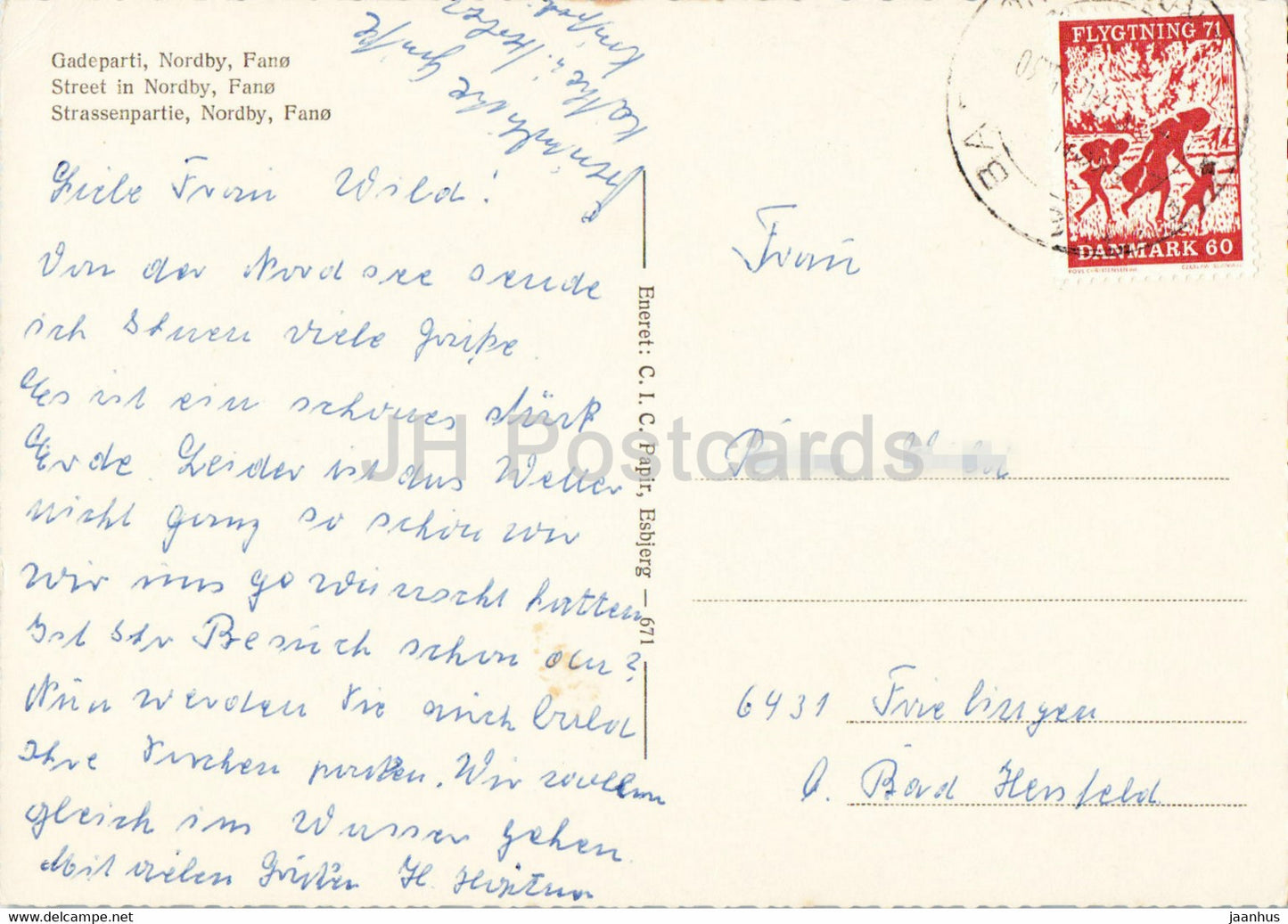 Rue à Nordby - Fano - Danemark - occasion