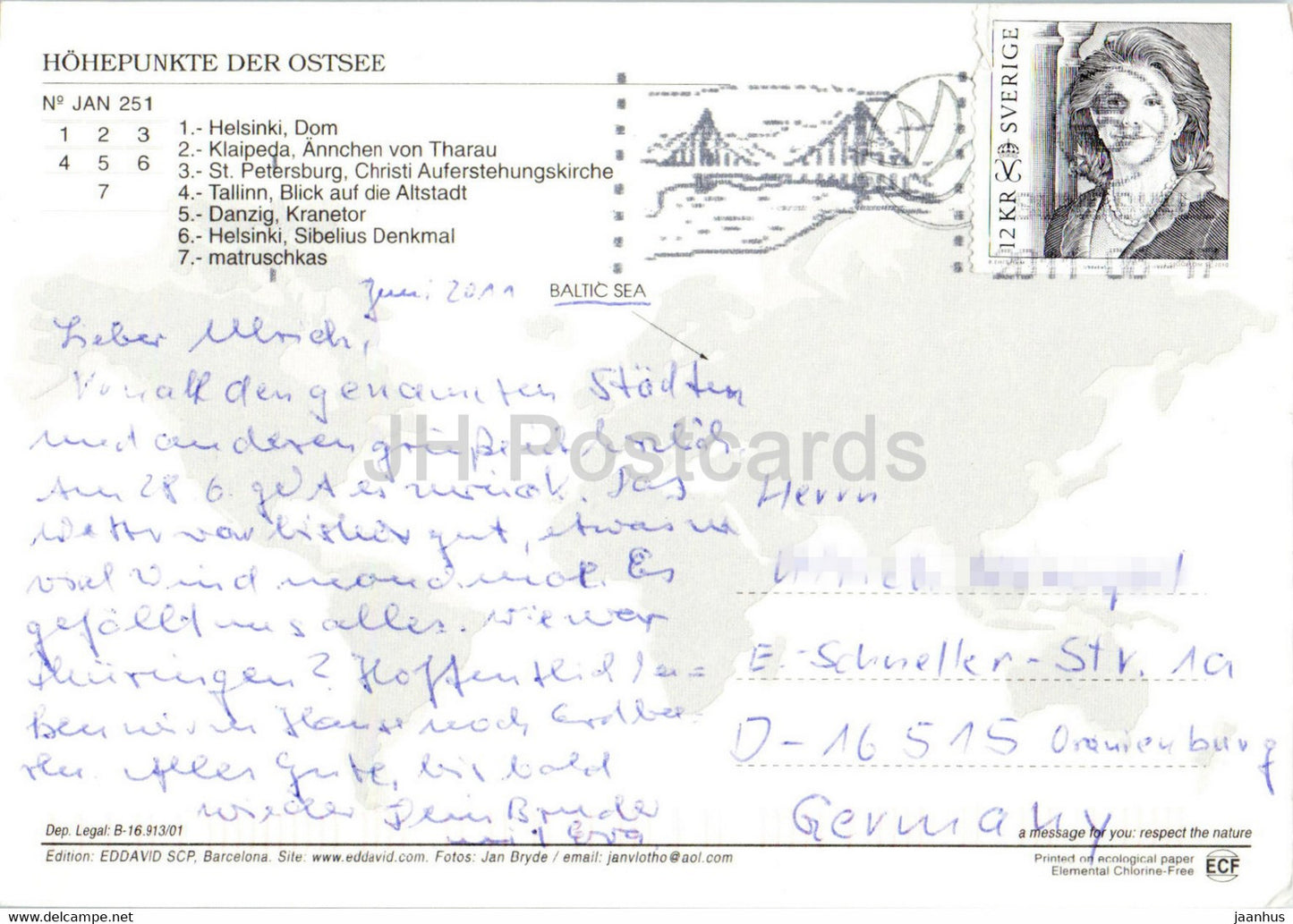 Perlen der Ostsee - Helsinki - Tallinn - Klaipeda - Danzig - Matryoshka  - Matruschkas - 2011 - Germany - unused