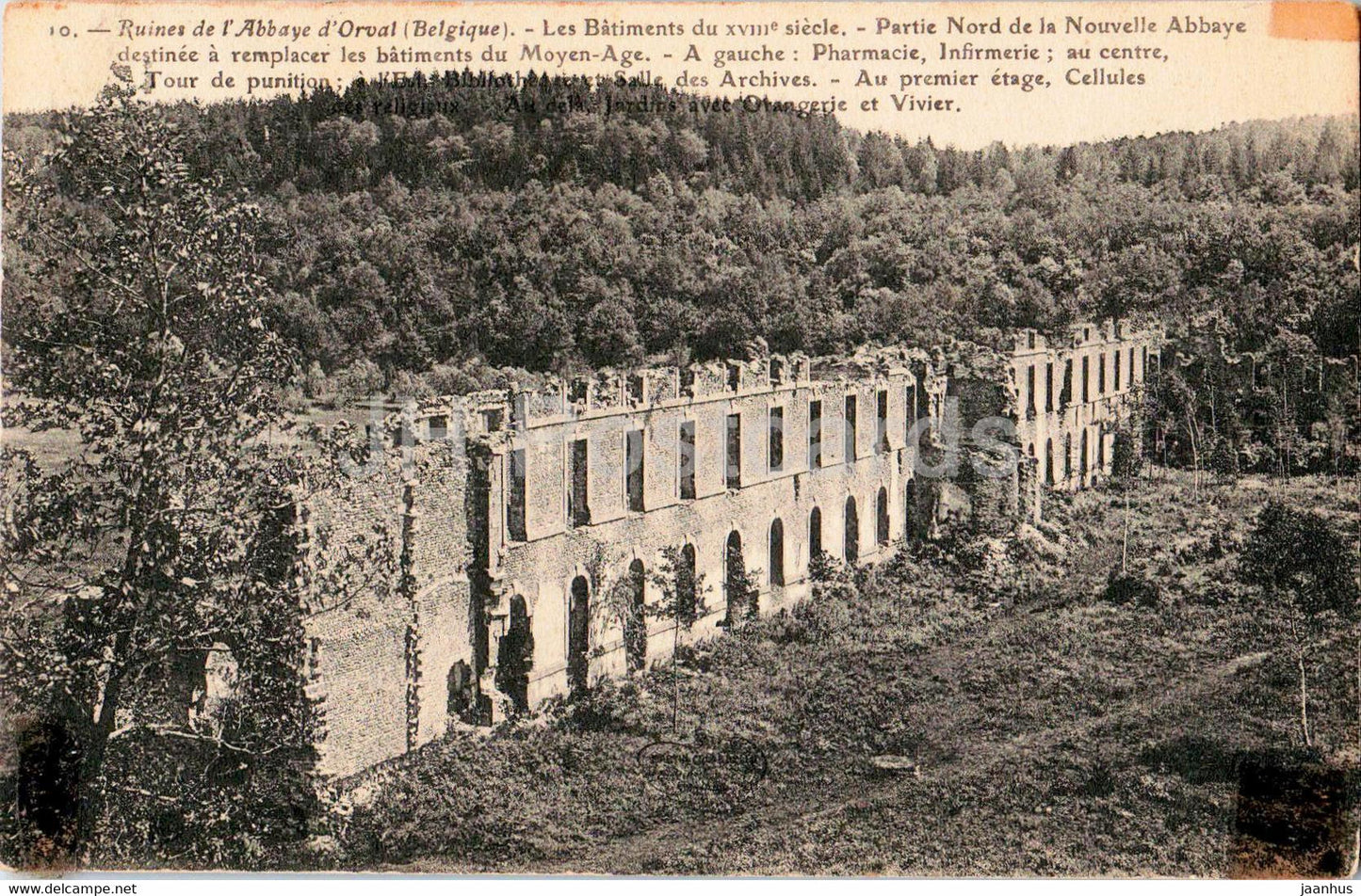Ruines de l'Abbaye d'Orval - old postcard - 1909 - Belgium - used - JH Postcards