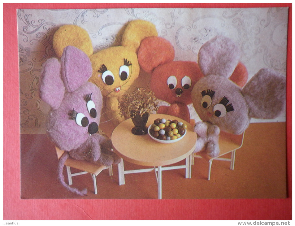 Võru Pioneer House - dolls - 1985 - Estonia USSR - unused - JH Postcards