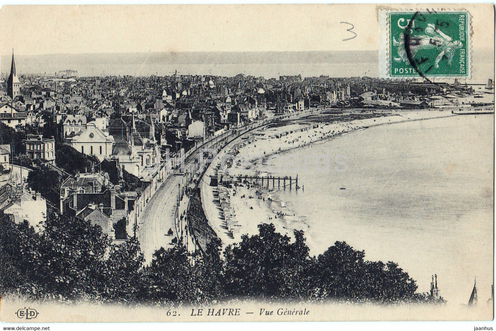 Le Havre - Vue Generale - 62 - old postcard - 1914 - France - used - JH Postcards