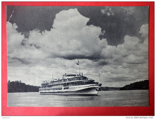 Alexandr Matrosov motor ship - Yenisei River - 1956 - Russia USSR - unused - JH Postcards