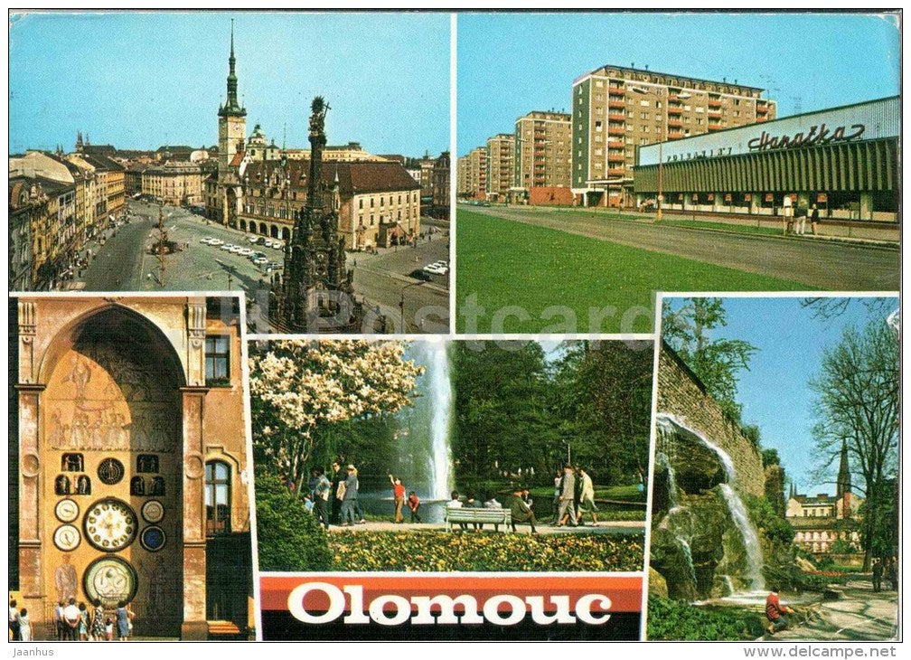 Olomouc - Hanacka - architecture - town views - Czechoslovakia - Czech - used 1977 - JH Postcards