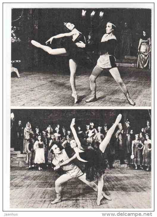 Odile and the Prince in the Swan Lake - Helmi Puur ballerina - ballet - 1979 - Estonia USSR - unused - JH Postcards