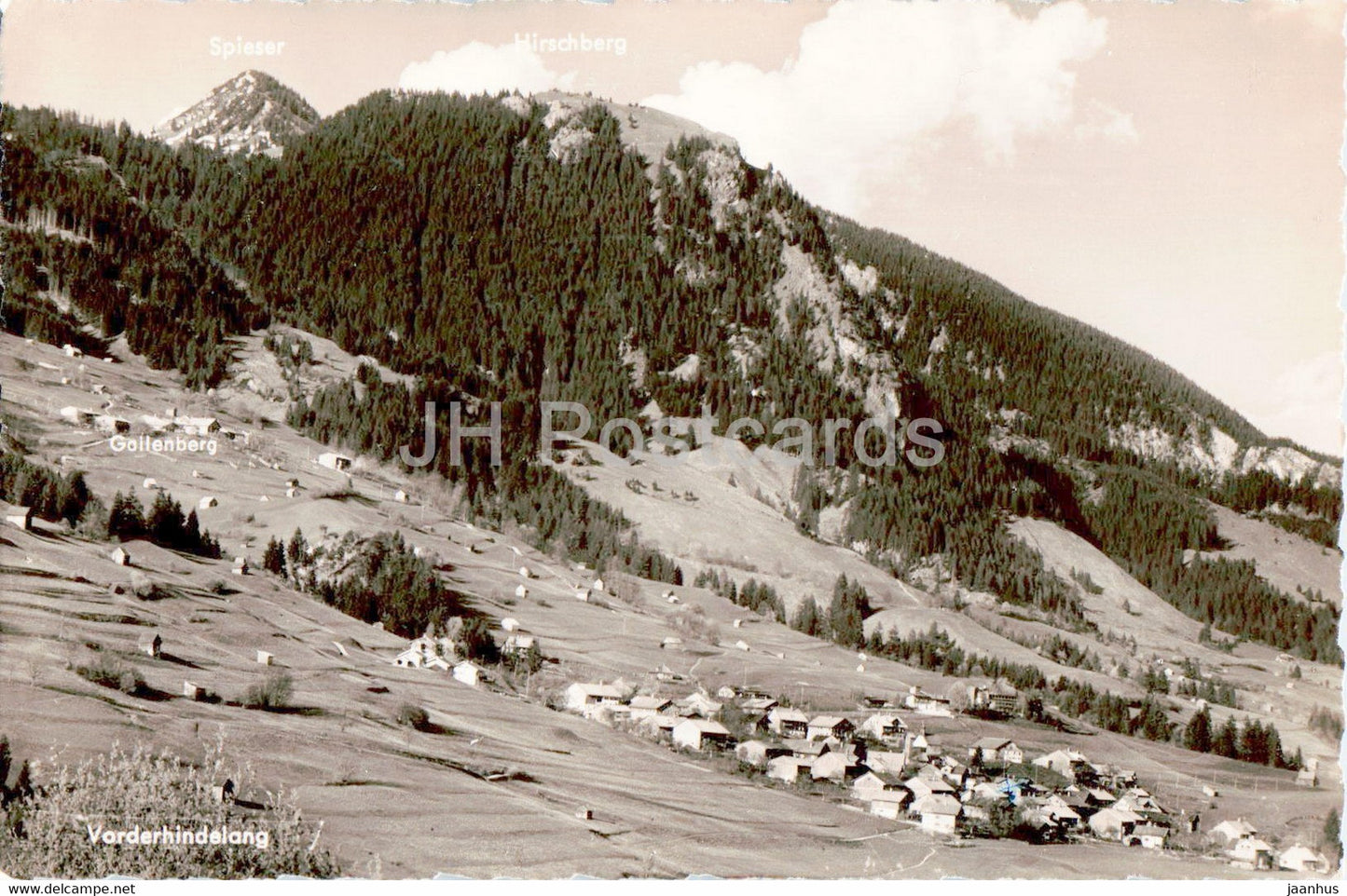 Kurorte Hindelang Vorderhindelang 865 m - Allgauer Alpen - old postcard - 1956 - Germany - used - JH Postcards