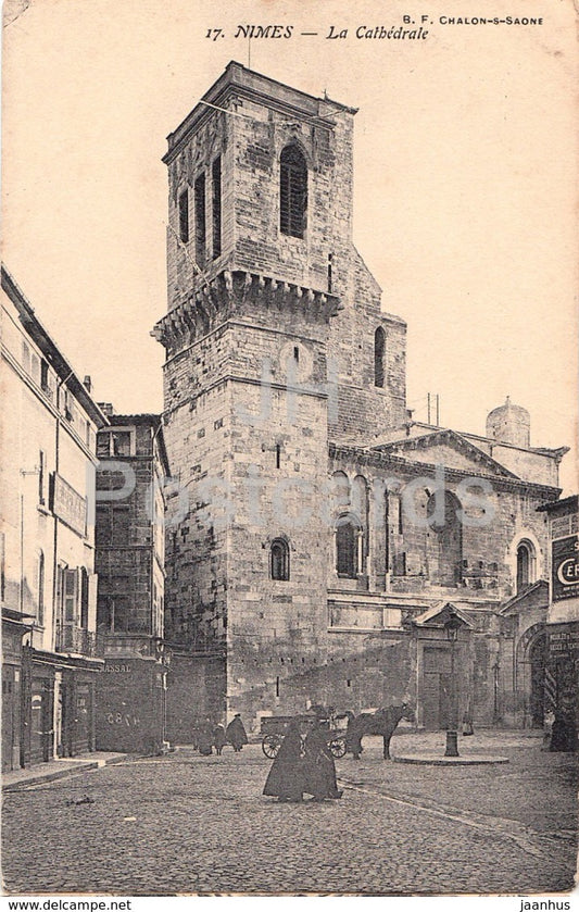 Nimes - La Cathedrale - 17 - cathedral - old postcard - France - unused