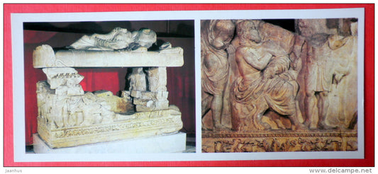 sarcophagus from Myrmecia , II century BC - Ancient cities of Crimea - 1984 - Ukraine USSR - unused - JH Postcards