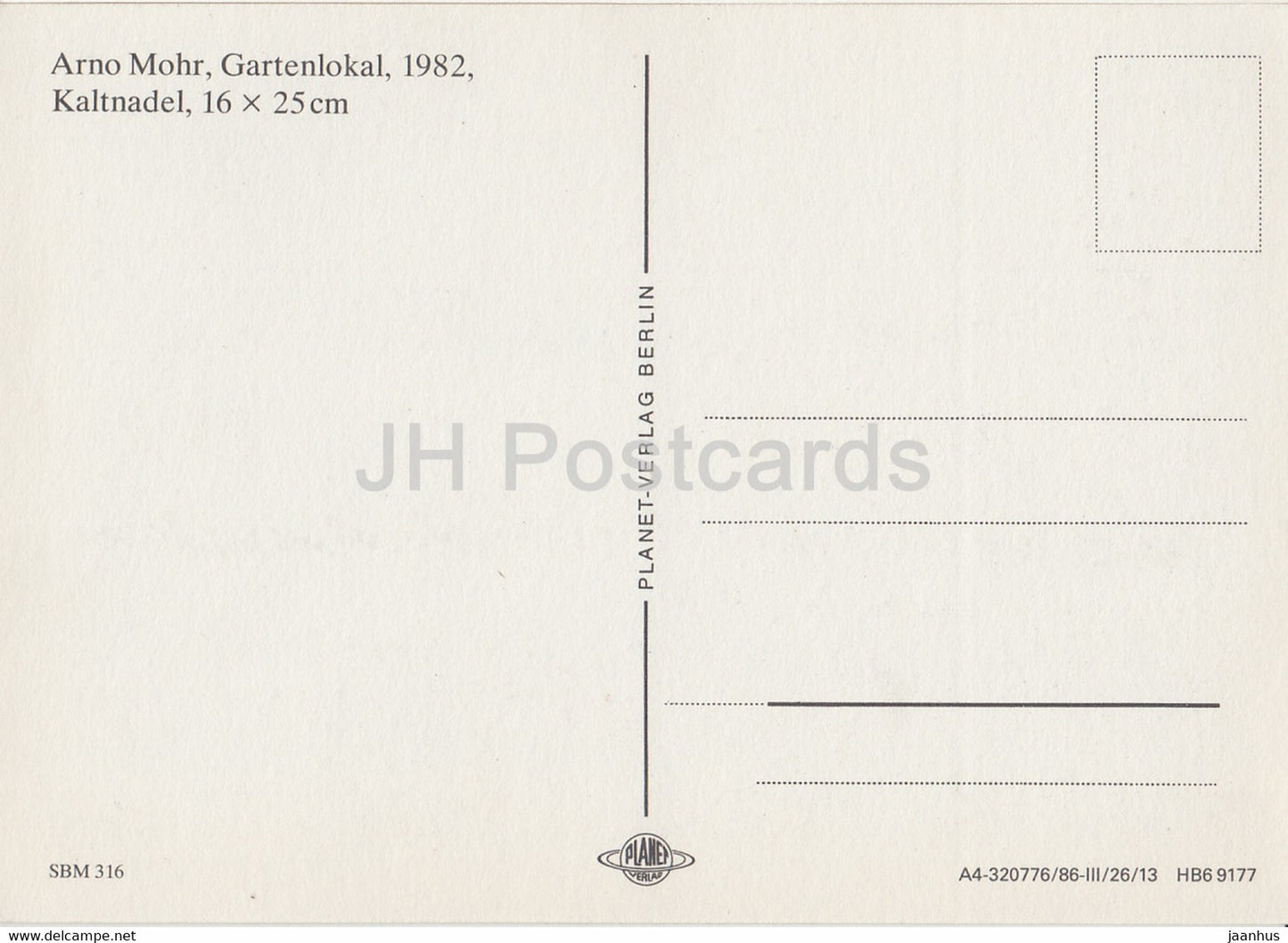 peinture d'Arno Mohr - Gartenlokal - Art allemand - Allemagne - inutilisé