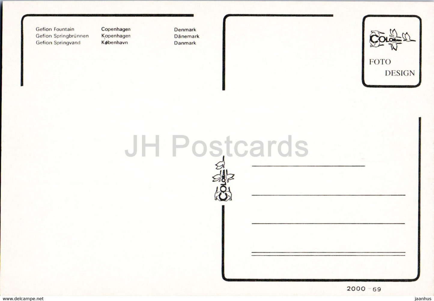 Kopenhagen - Gefion-Brunnen - Dänemark - unbenutzt