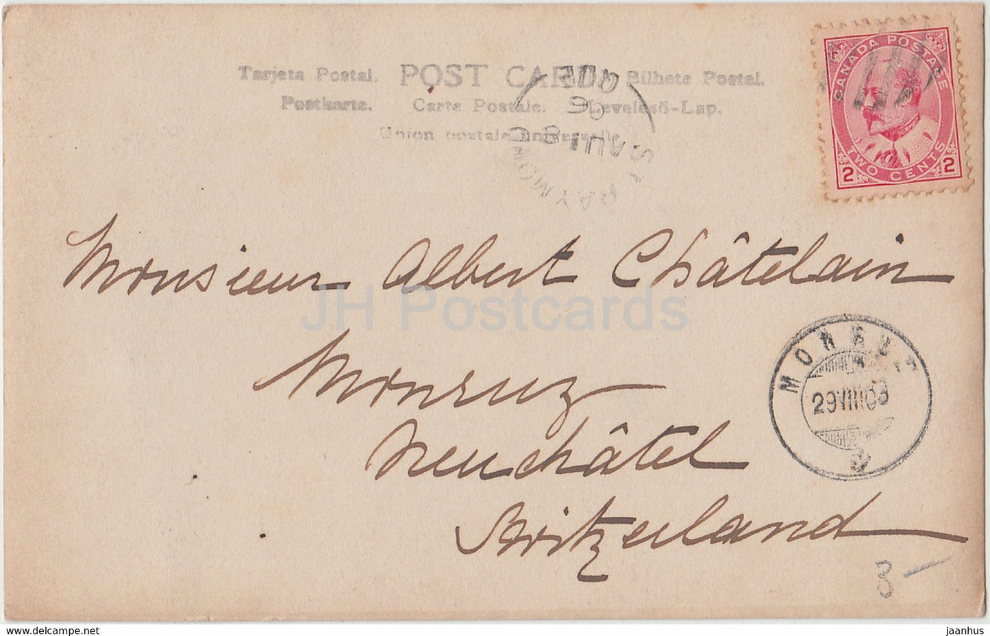 St Raymond - carte postale ancienne - 1906 - Canada - occasion