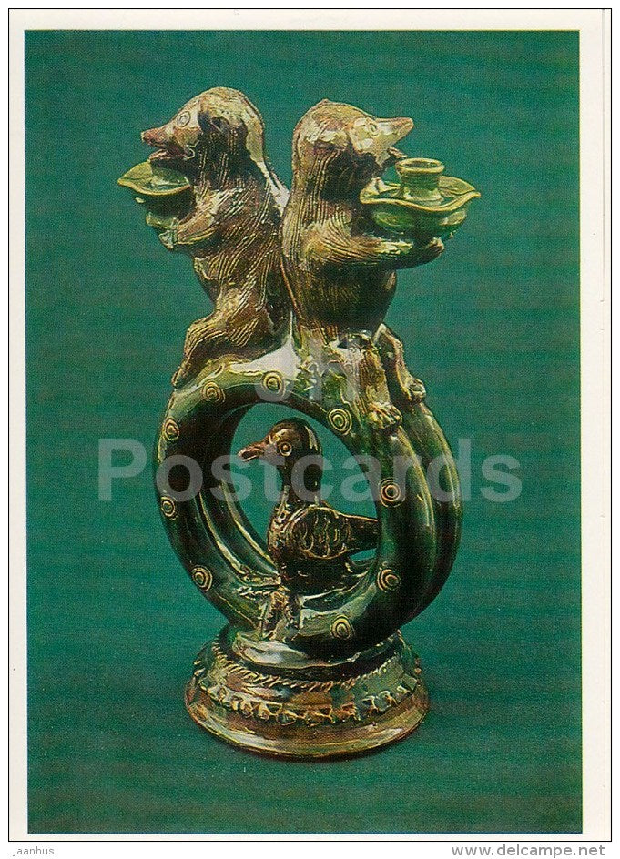 Kvasnik (Kvass Bowl) , 1979 - Ryazan Region - Russian Folk Art - 1984 - Russia USSR - unused - JH Postcards