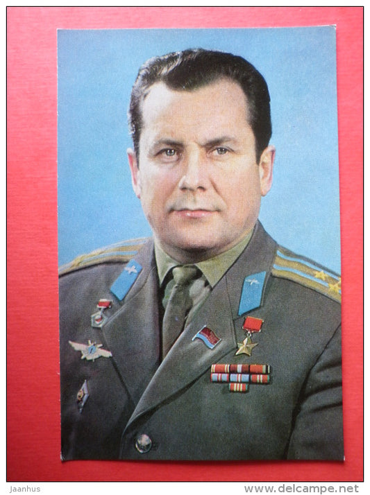 Pavel Popovich , Vostok 4, Soyuz 14 - Soviet Cosmonaut - space - 1973 - Russia USSR -unused - JH Postcards