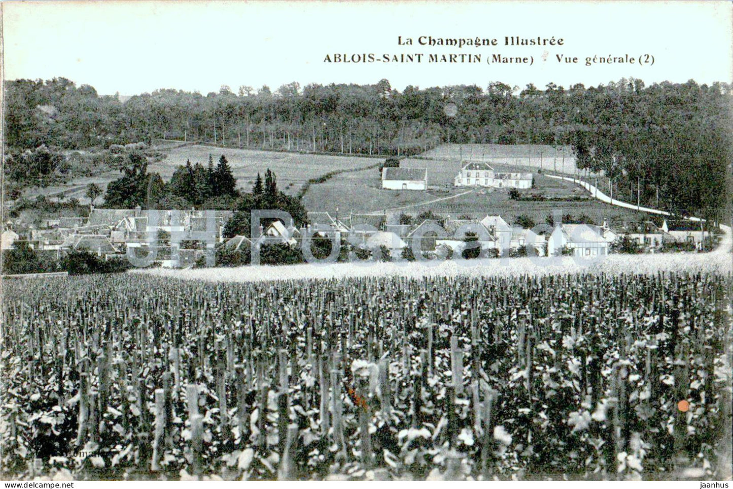 Ablois Saint Martin - Vue Generale 2 - old postcard - 1915 - France - used - JH Postcards
