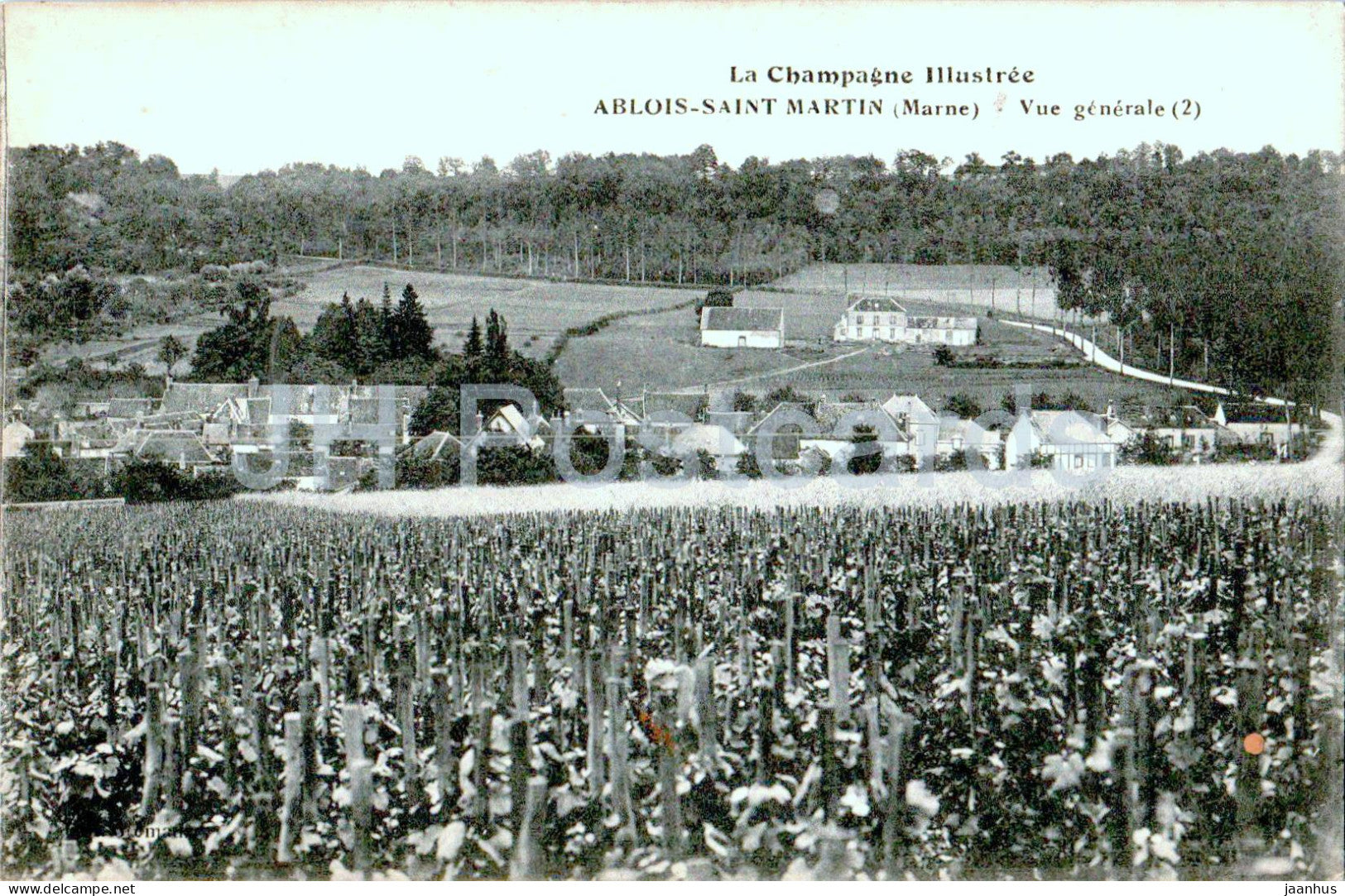 Ablois Saint Martin - Vue Generale 2 - old postcard - 1915 - France - used - JH Postcards