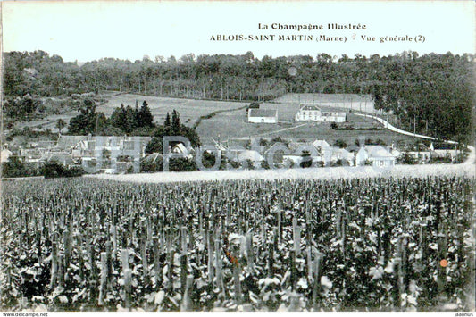 Ablois Saint Martin - Vue Generale 2 - old postcard - 1915 - France - used - JH Postcards