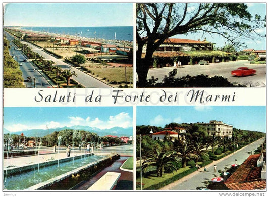 Saluti da Forte dei Marmi , Viali di Levante - Lucca - Toscana - 30 - Italia - Italy - sent from Italy to Germany - JH Postcards