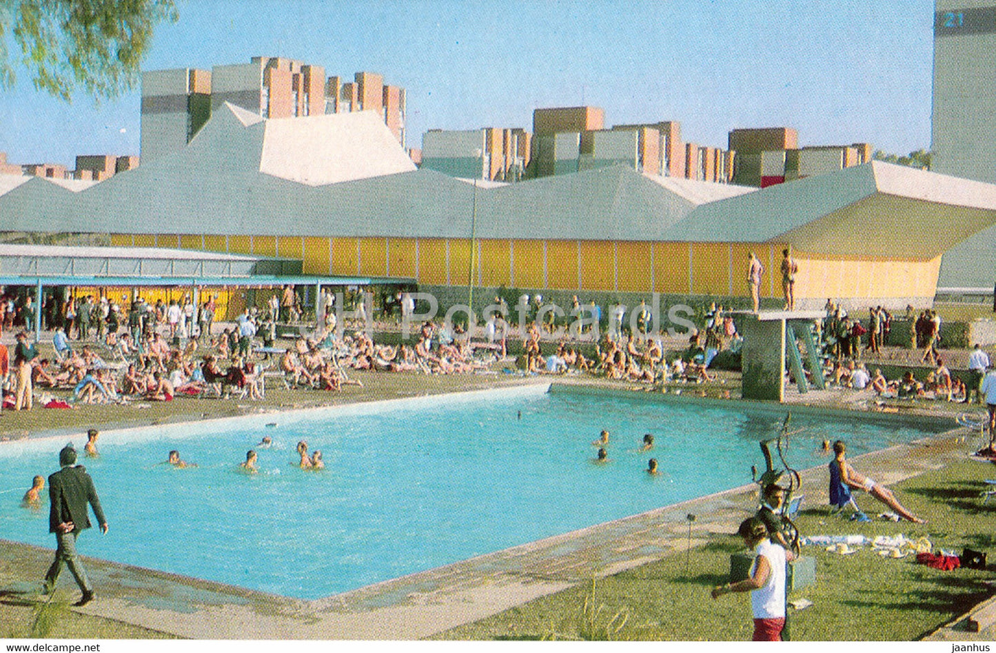 Olympic Games Mexico 1968 - Pool in the Olympic Village - sport - 1970 - Mexico - unused - JH Postcards