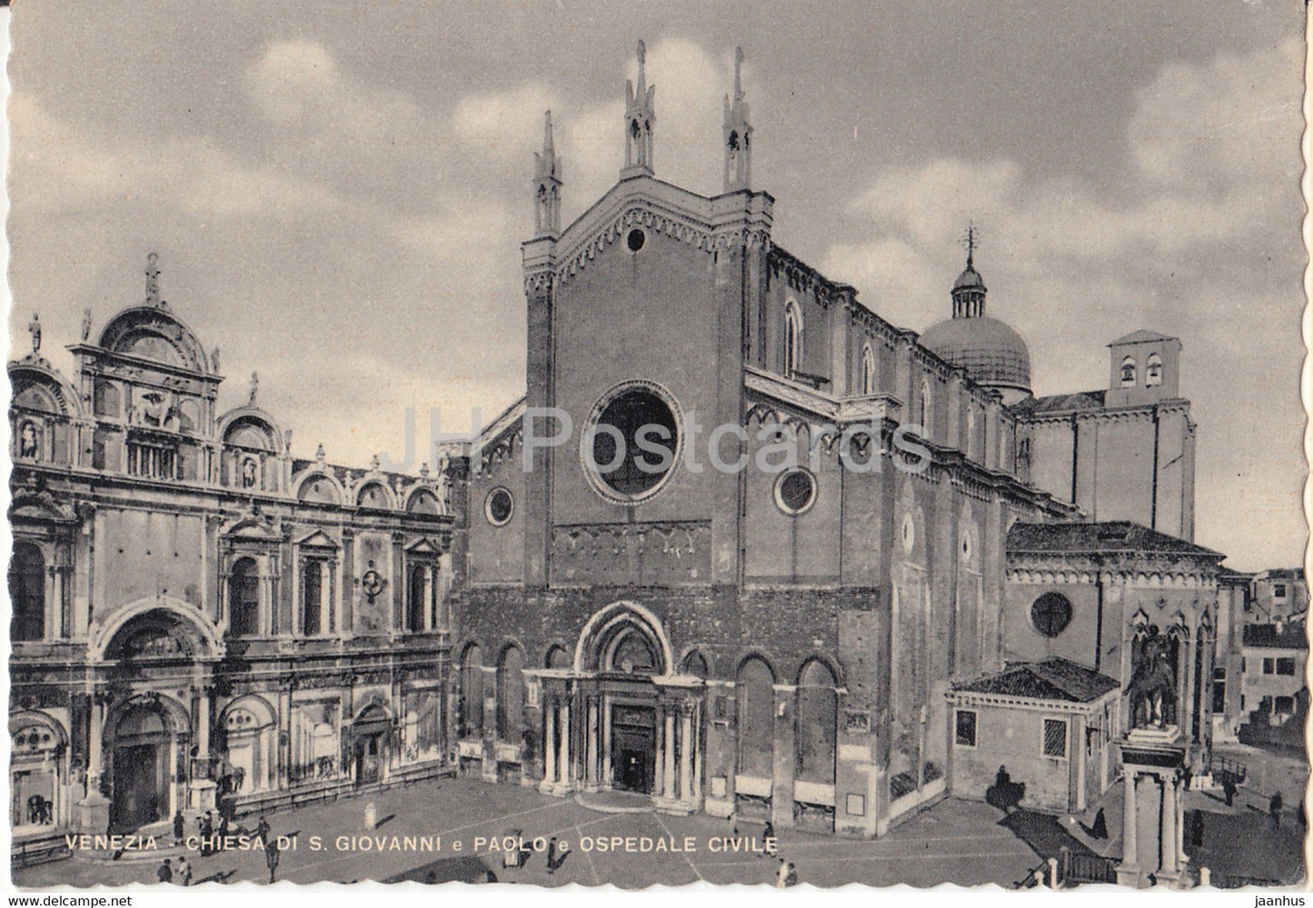 Venezia - Venice - Chiesa di S Giovanni e Paolo e Ospedale Civile - church - Hospital - old postcard - Italy - unused - JH Postcards