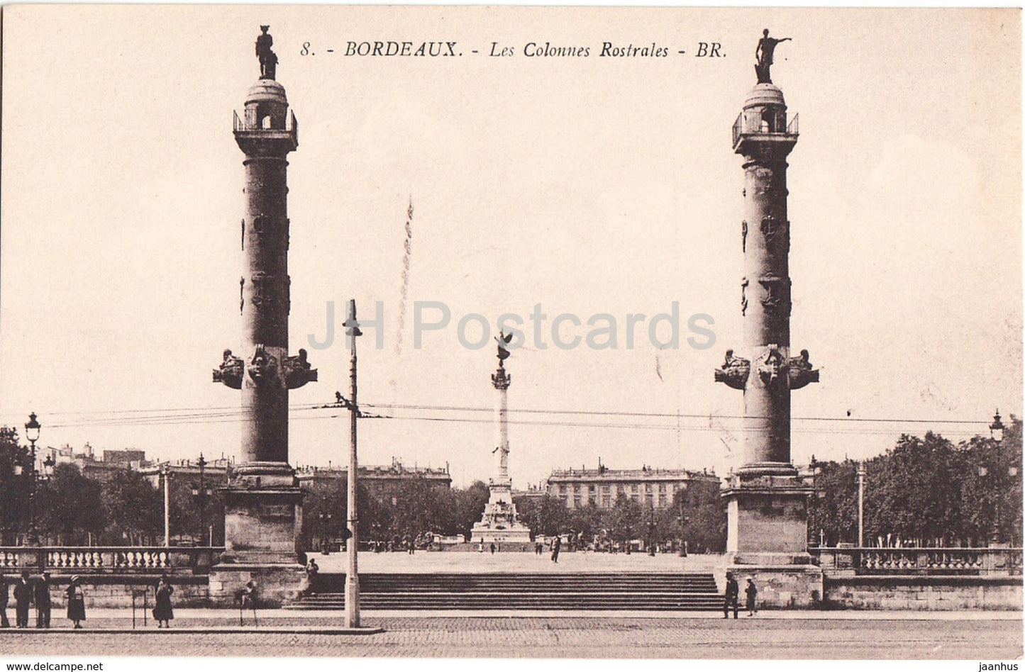 Bordeaux - Les Colonnes Rostrales - 8 - old postcard - France - unused