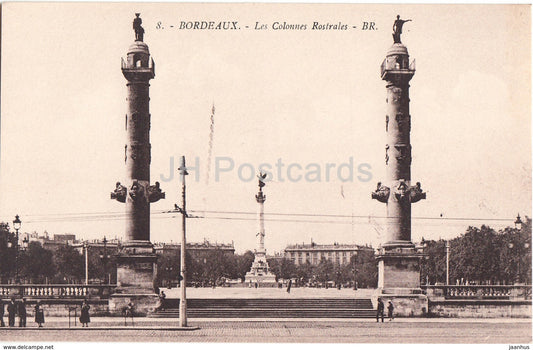 Bordeaux - Les Colonnes Rostrales - 8 - old postcard - France - unused