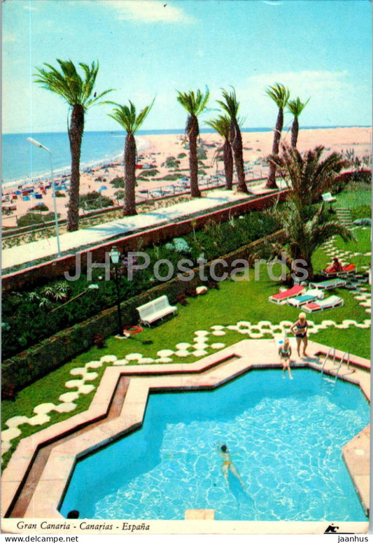 Gran Canaria - Vista Parcial de la Playa del Ingles - Partiel view of El Ingles Beach - 0138 - 1973 - Spain - used - JH Postcards