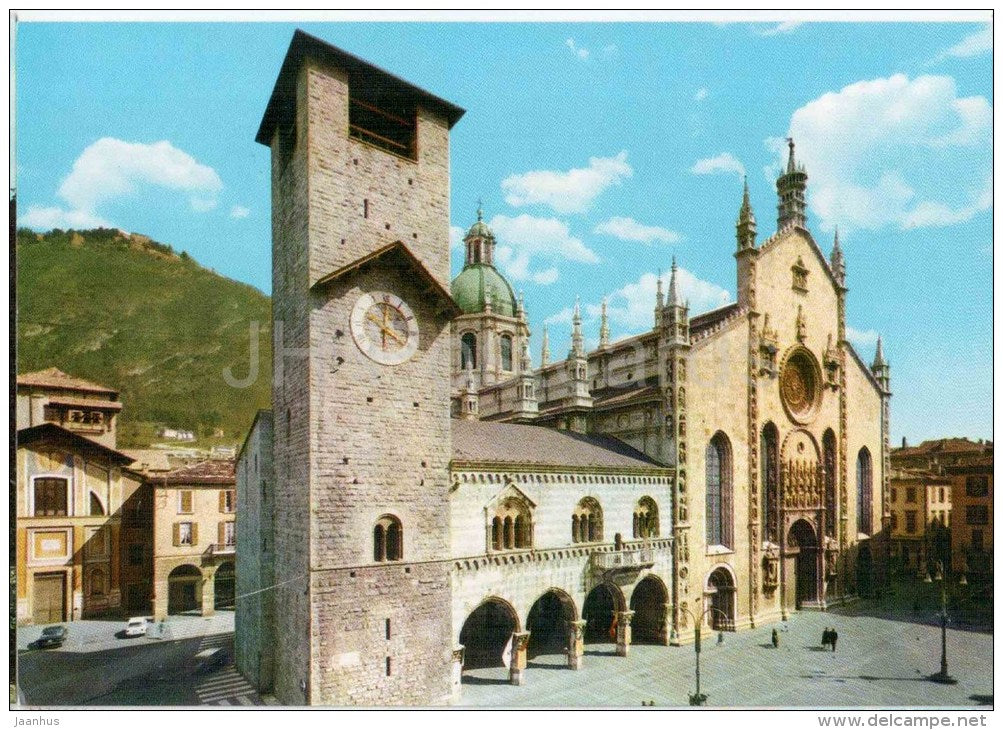 Il Duomo , Broletto - cathedral - Como - Lombardia - COM 108 - Italia - Italy - unused - JH Postcards