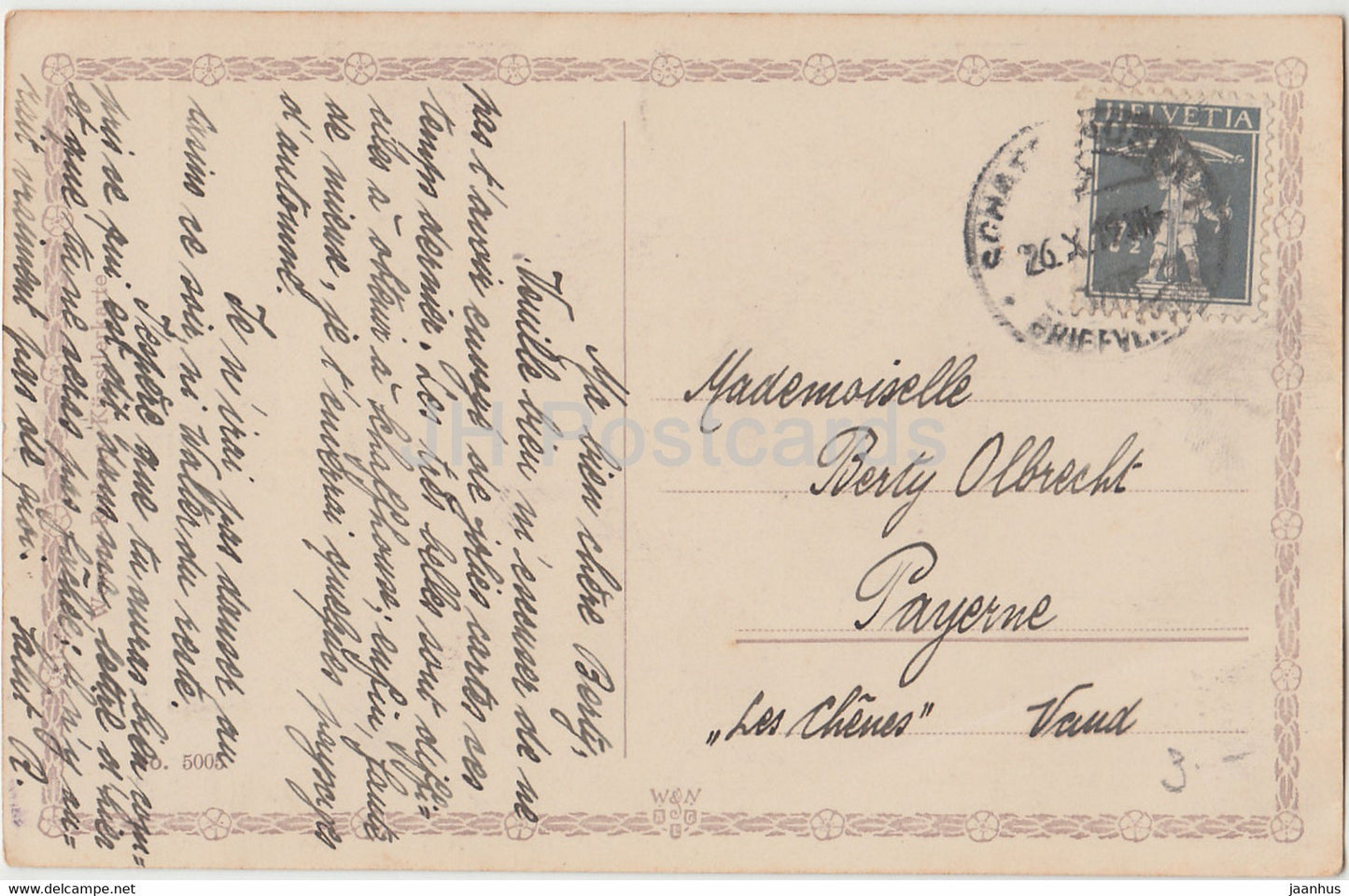 peinture de Walter Kopp - Herbst - Wenau Rubbens Kunstlerkarte - Art allemand - carte postale ancienne - Allemagne - utilisé