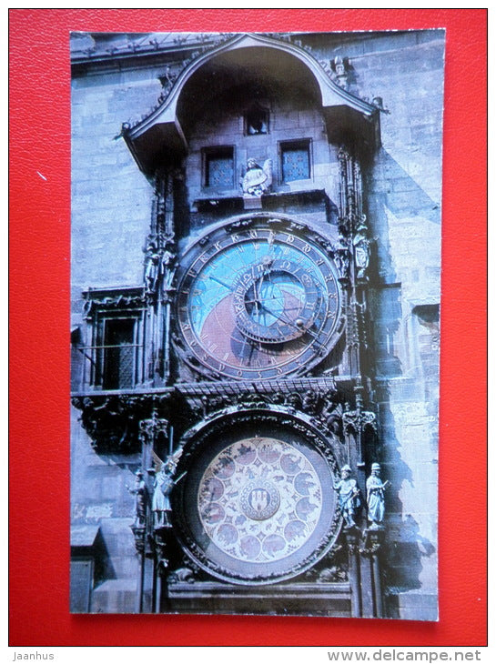 Chimes at Old Town Hall - Prague - Praha - 1975 - Czech Republic - unused - JH Postcards