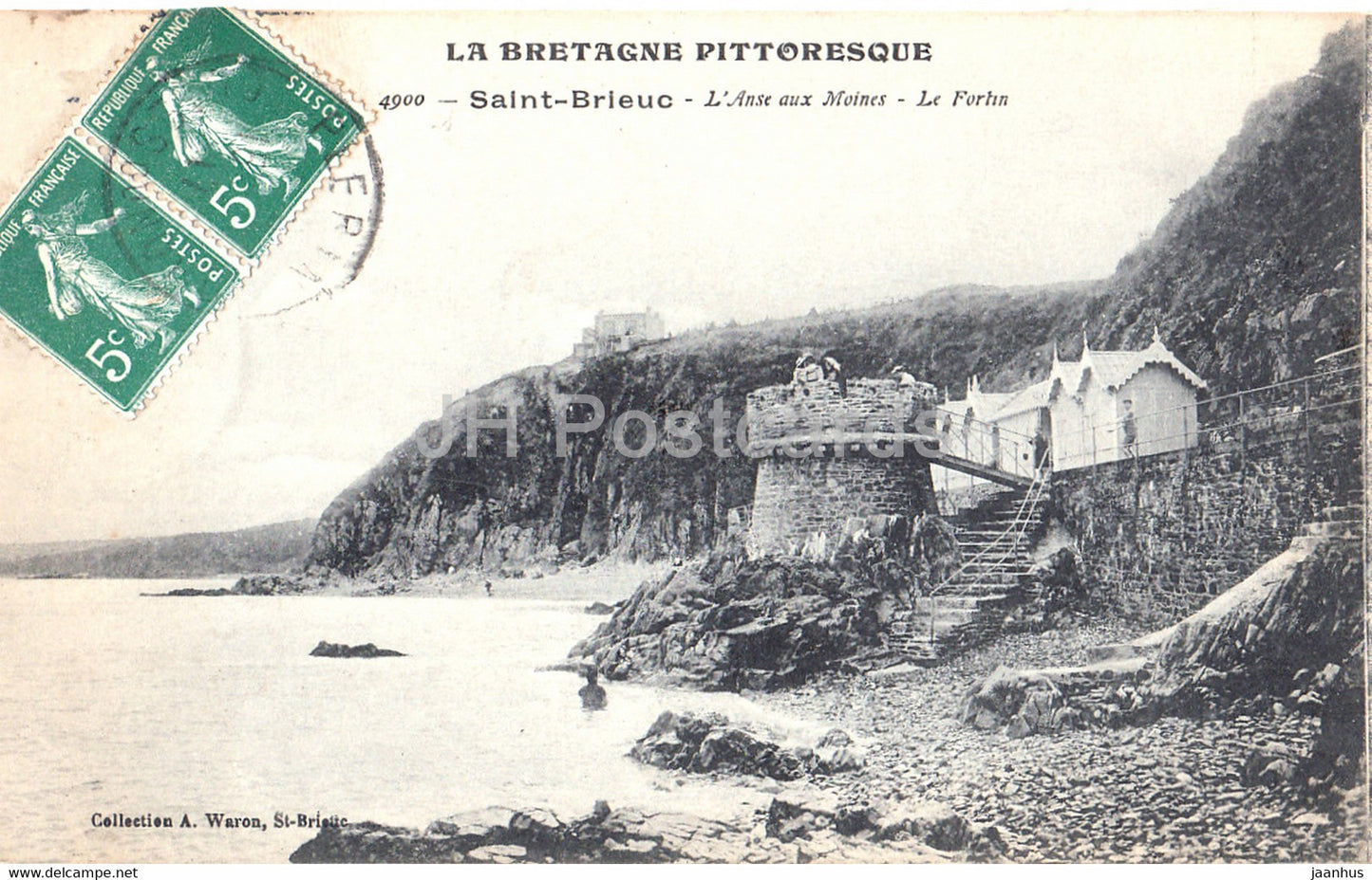 Saint Brieuc - L'Anse aux Moines - Le Fortin - 4900 - old postcard - 1917 - France - used - JH Postcards