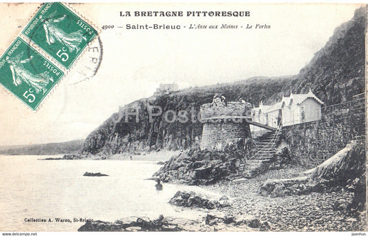 Saint Brieuc - L'Anse aux Moines - Le Fortin - 4900 - old postcard - 1917 - France - used - JH Postcards