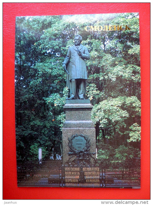 monument to composer Glinka - Smolensk - 1986 - Russia USSR - unused - JH Postcards
