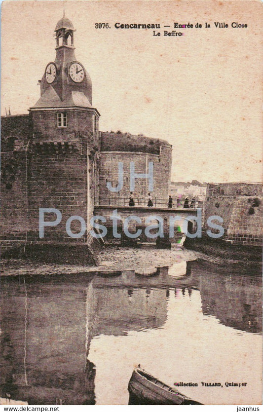 Concarneau - Entree de la Ville Close Le Beffro - 3976 - old postcard - France - used - JH Postcards