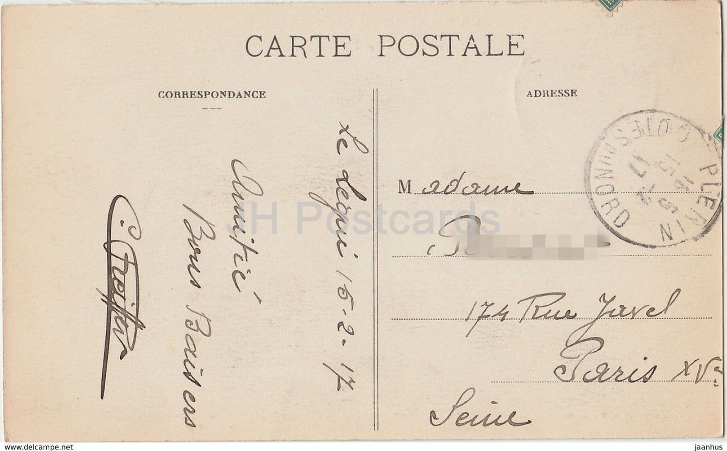 Saint Brieuc - L'Anse aux Moines - Le Fortin - 4900 - alte Postkarte - 1917 - Frankreich - gebraucht