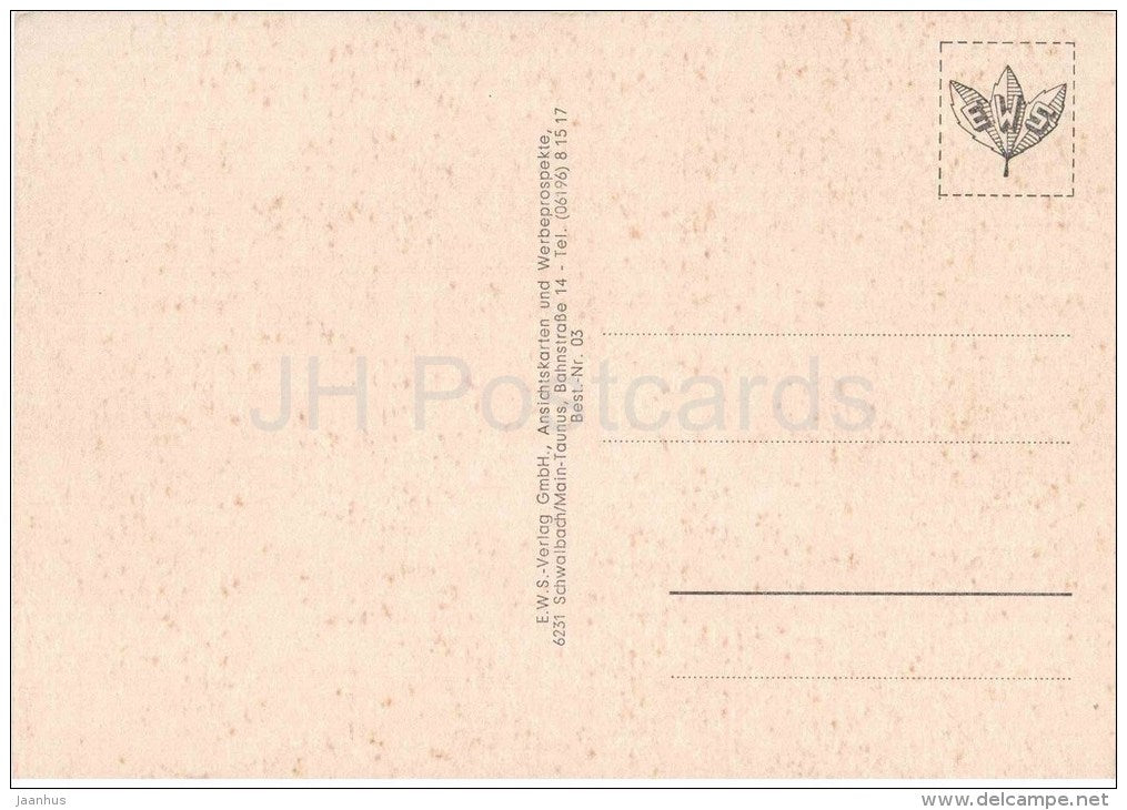 Viele Grüsse aus der Rhön - Barockstadt Fulda - Hünfeld - Gersfeld - Tann - Poppenhausen - Germany - nicht gelaufen - JH Postcards