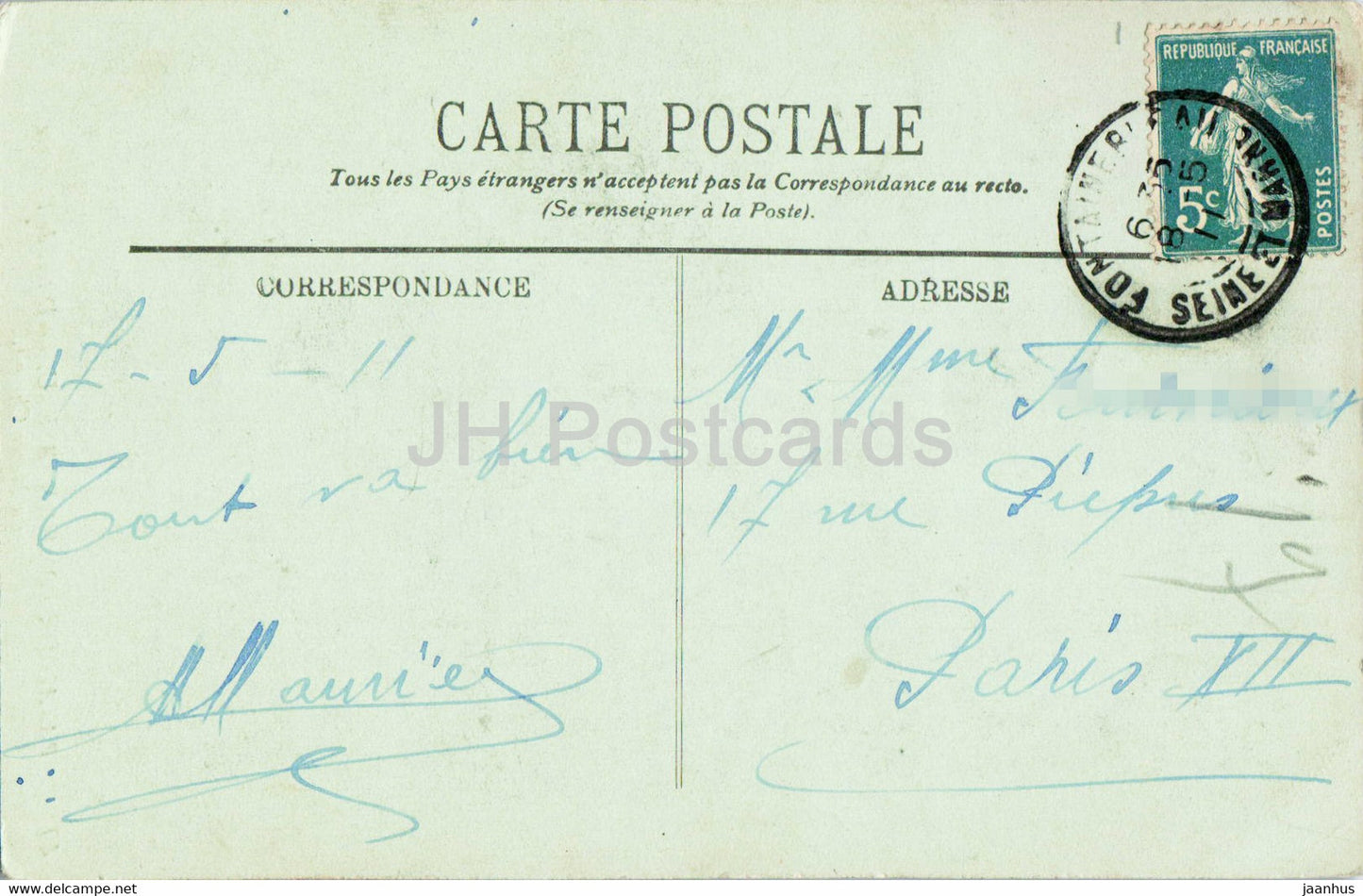 Palais de Fontainebleau - Detail de l'Entrée du Musee Chinois - 40 - alte Postkarte - 1911 - Frankreich - gebraucht