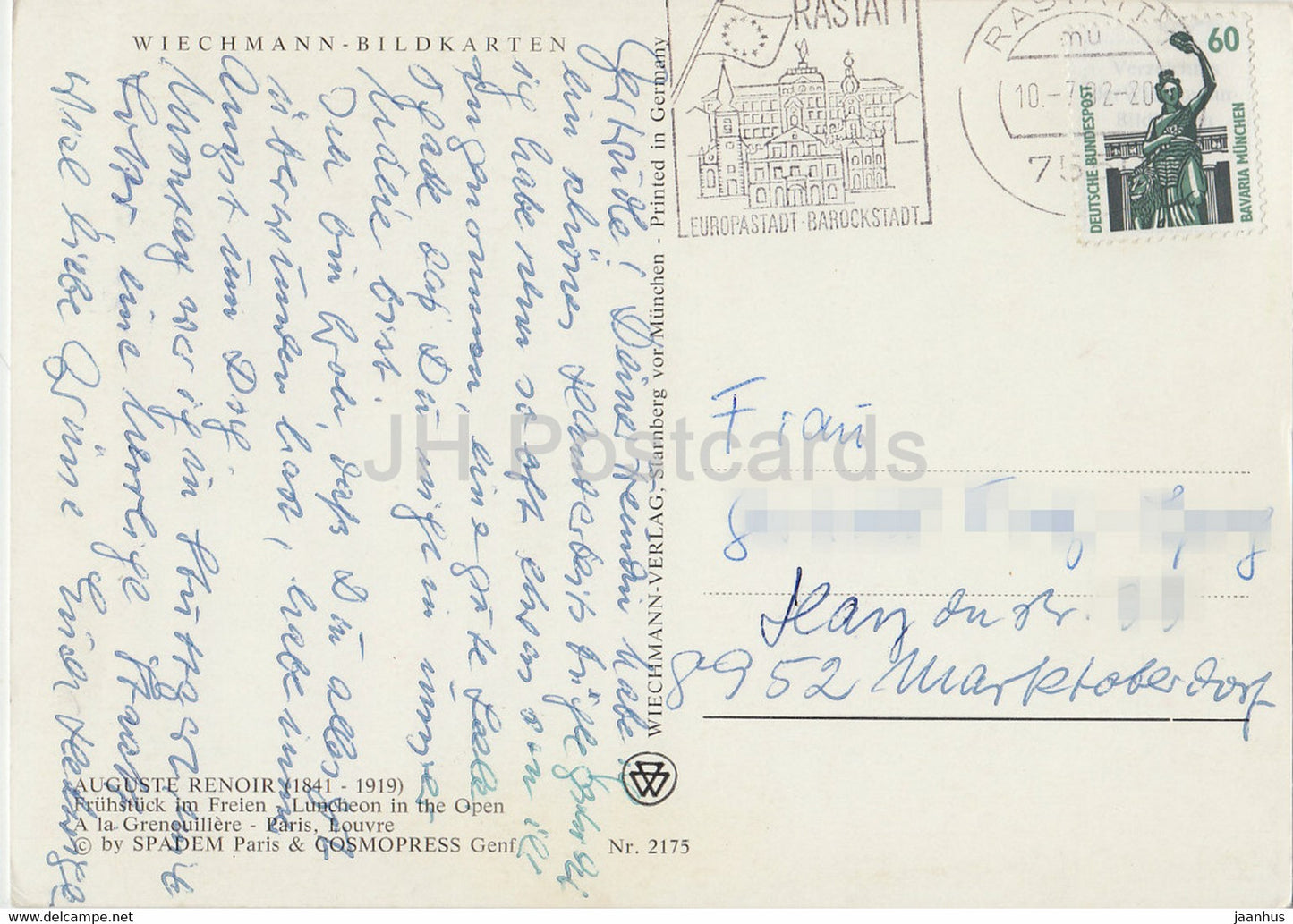 tableau d'Auguste Renoir - Fruhstuck im Freien - Déjeuner en plein air - Art français - Allemagne - occasion