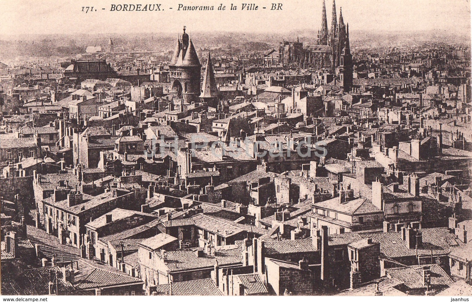 Bordeaux - Panorama de la Ville - 171 - old postcard - France - unused - JH Postcards