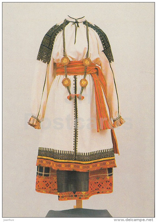 Woman´s Wedding Attire , Voronezh Region - folk costumes - Russian Folk Art - 1988 - Russia USSR - unused - JH Postcards