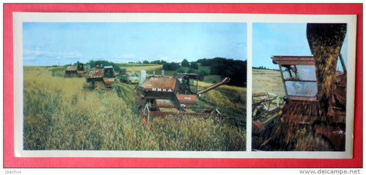 corn harvester - Valday - 1978 - USSR Russia - unused - JH Postcards