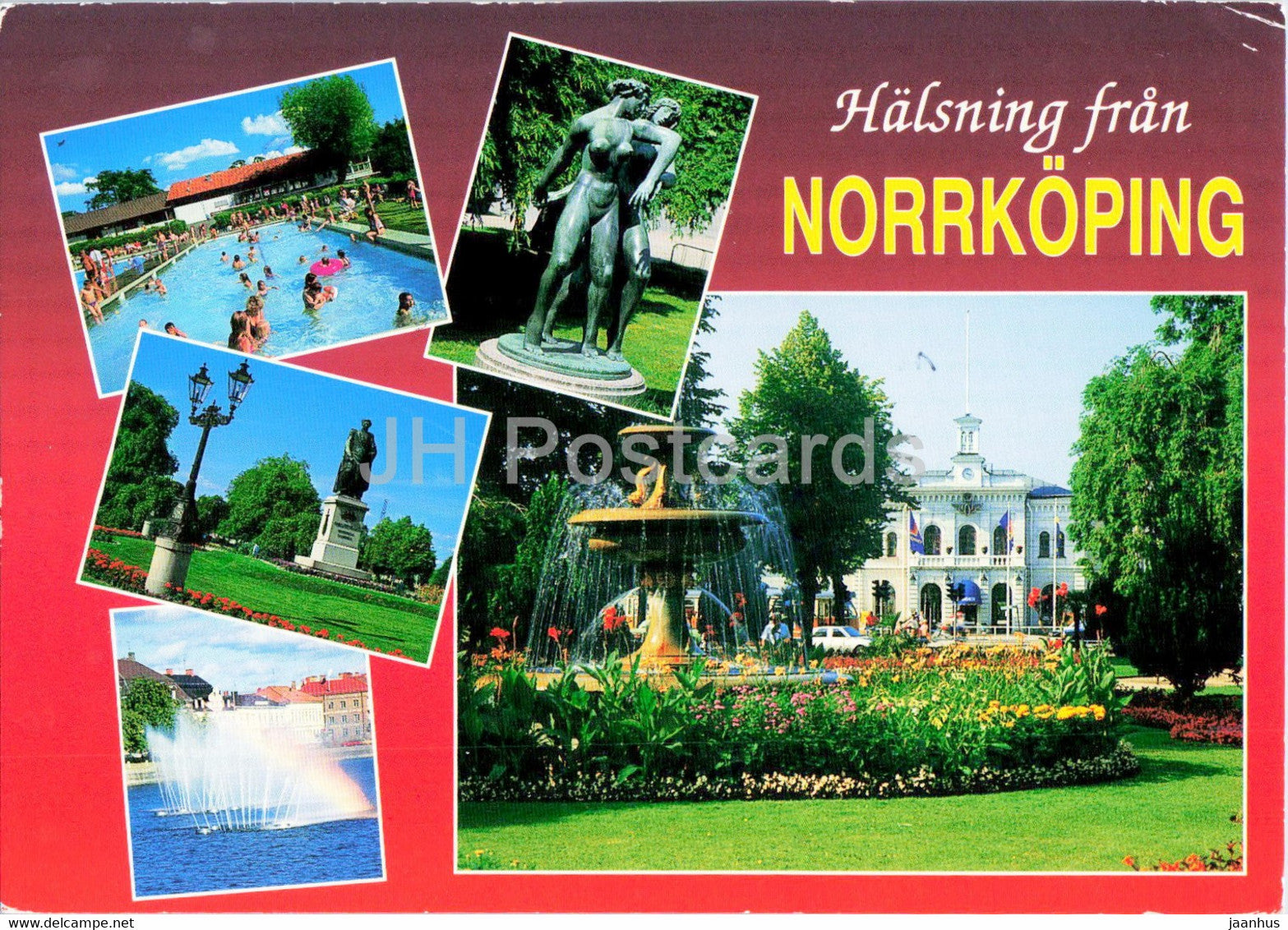 Halsning fran Norrkoping - town views - multiview - Sweden - unused - JH Postcards