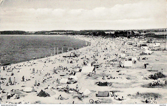 Ostseeheilbad Travemunde - Priwall Strand - beach - old postcard - 1960 - Germany - used - JH Postcards