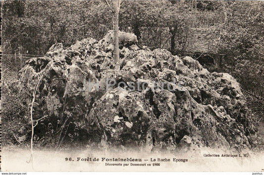 Foret de Fontainebleau - La Roche Eponge - 96 - old postcard - France - unused - JH Postcards