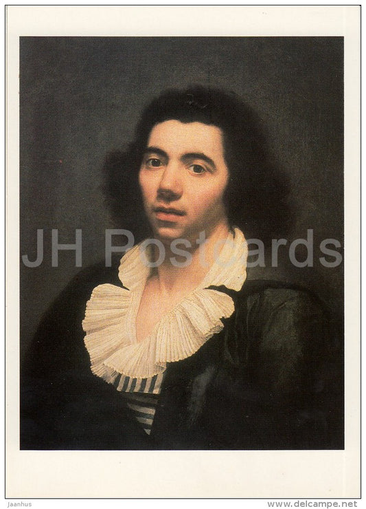 painting by Anne-Louis Girodet - Self-Portrait - man - French art - Russia USSR - 1983 - unused - JH Postcards