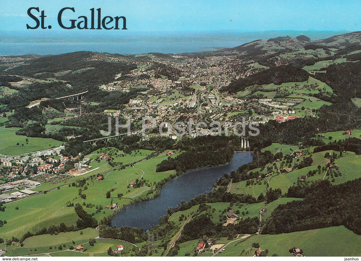St Gall - St Gallen - Flugaufnahme - Gubsensee - Bodensee - view - 6830 - Switzerland - unused - JH Postcards