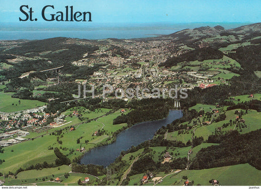 St Gall - St Gallen - Flugaufnahme - Gubsensee - Bodensee - view - 6830 - Switzerland - unused - JH Postcards