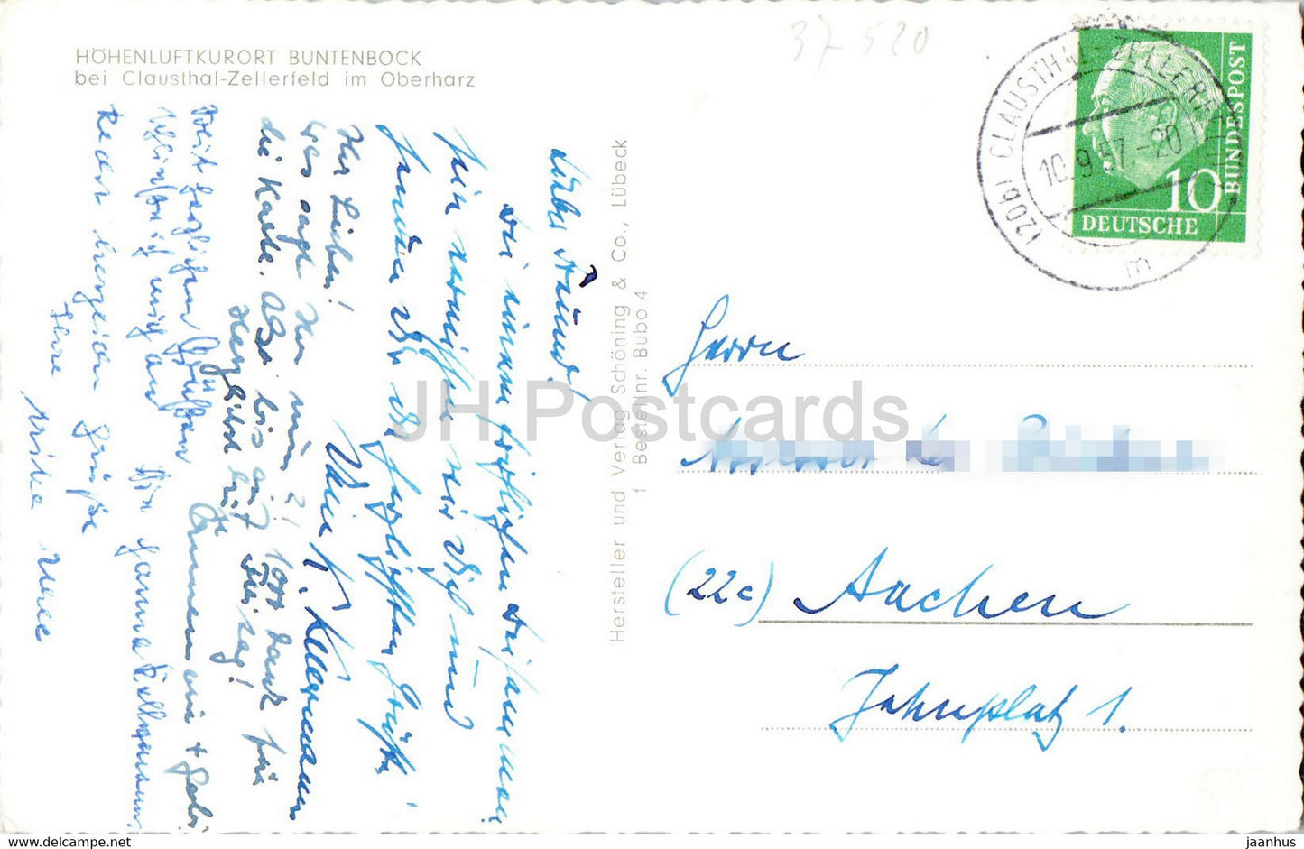 Buntenbock bei Clausthal Zellerfeld im Oberharz - alte Postkarte - 1957 - Deutschland - gebraucht