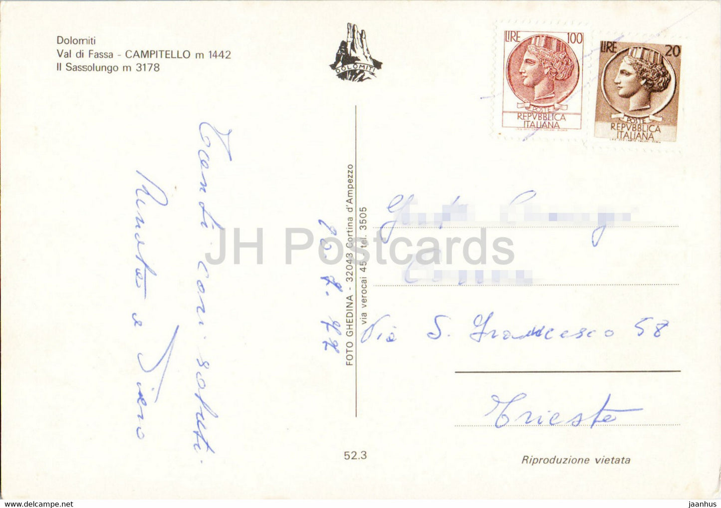 Campitello – Val di Fassa – Dolomiti – Langkofel – 1977 – Italien – gebraucht