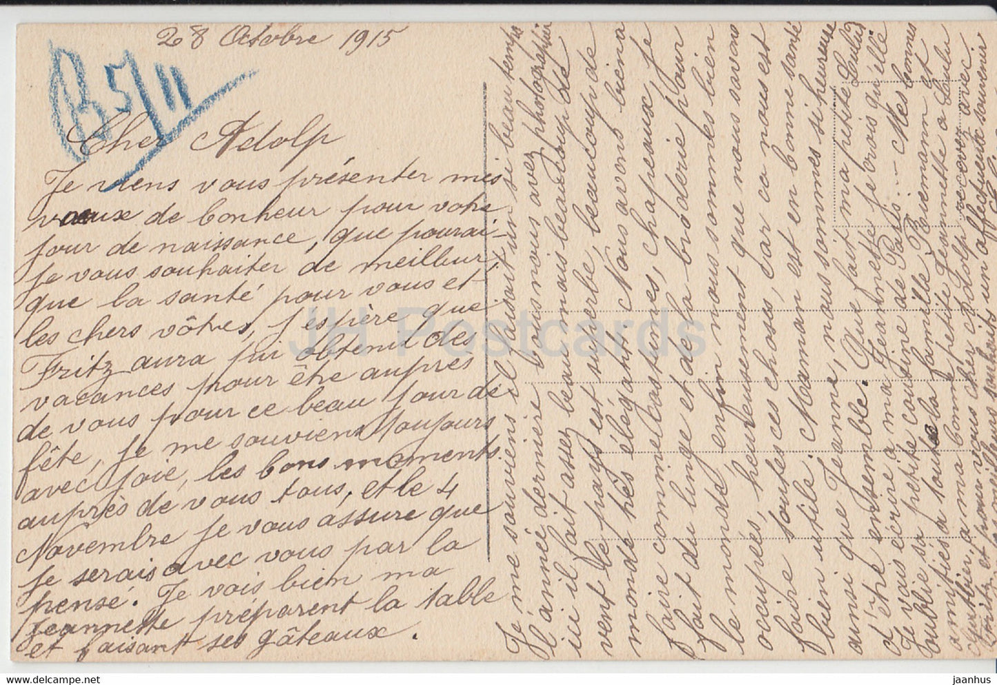 Bords du Leman – alte Postkarte – 1915 – Schweiz – gebraucht