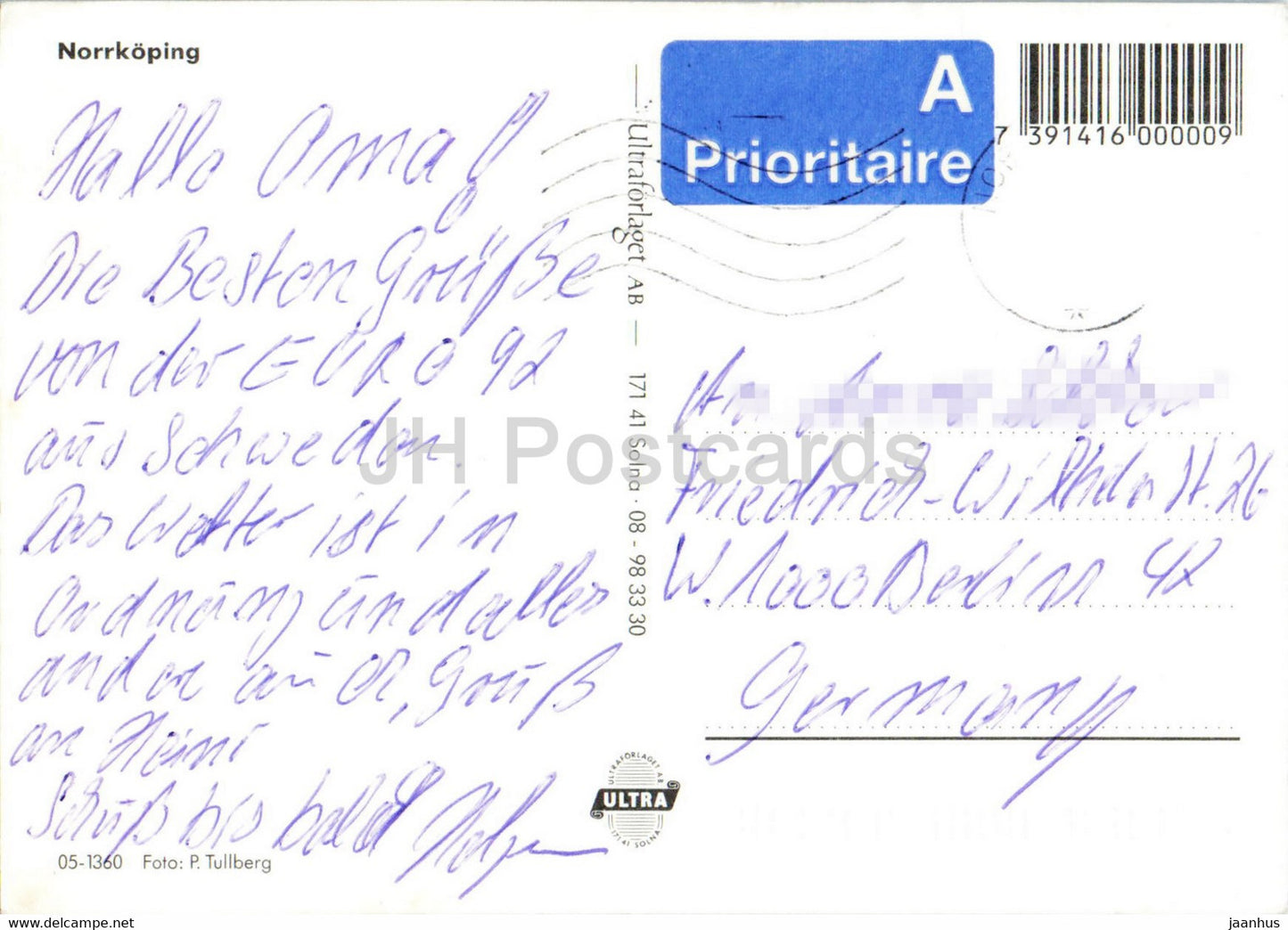 Halsning fran Norrkoping - town views - multiview - Sweden - unused
