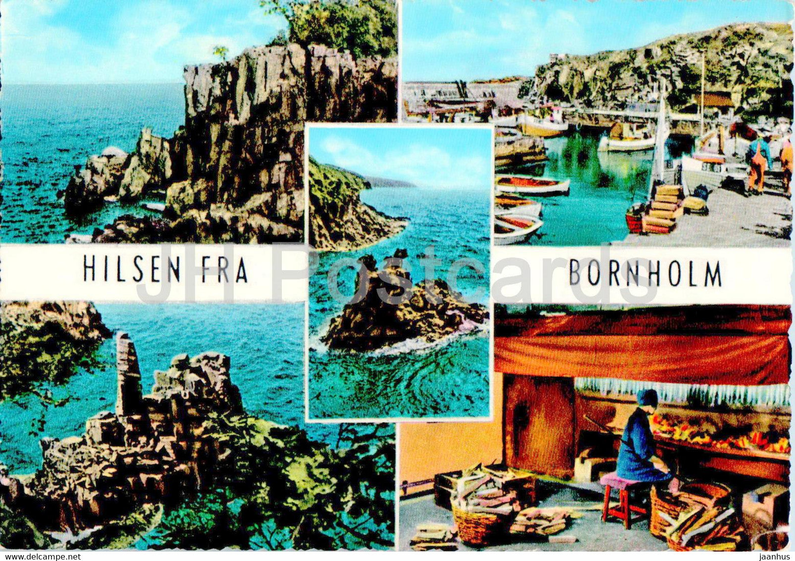 Bornholm - multiview - 1030 - 1971 - Denmark - used - JH Postcards
